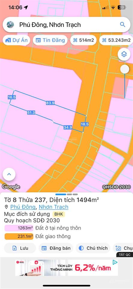 Cần bán vài lô đất góc 2mt đường hùng vương gần chợ phước lý, thổ cư, thích hợp phân lô, giá đầu tư
