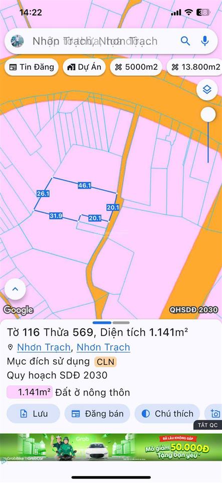 Cần bán 3 nền đất đường ô tô 1/lý thái tổ & nguyễn hữu cảnh sát ngã tư long tân, thổ cư, giá rẻ