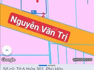 Cần bán gấp lô đất mt đường nguyễn văn trị, qh ont, gần chợ đại phước & cầu cát lái, giá rẻ đầu tư