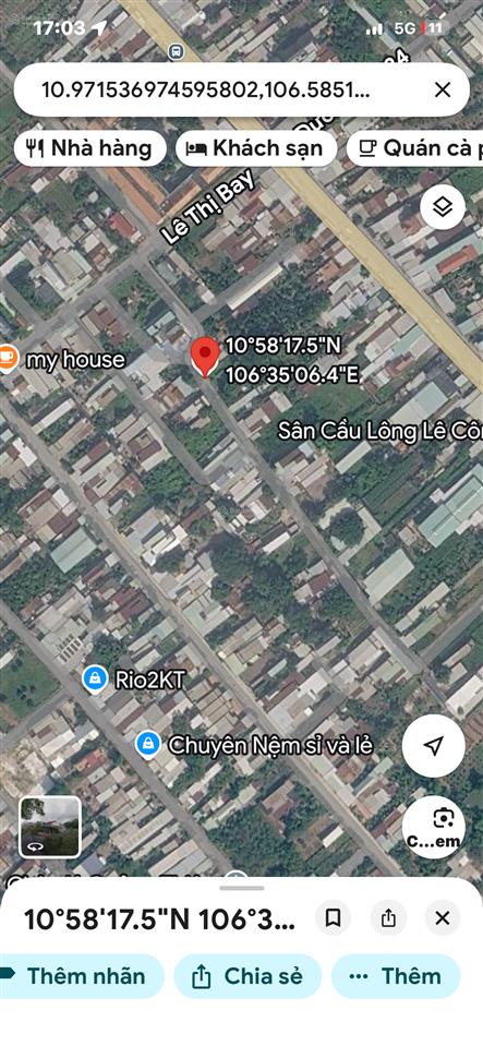 Bán đất tại 1/ lê thị bay, phú hòa đông, củ chi, 2,1 tỷ, 160m (5x32m)đẹp, sát tl15,hiện hữu