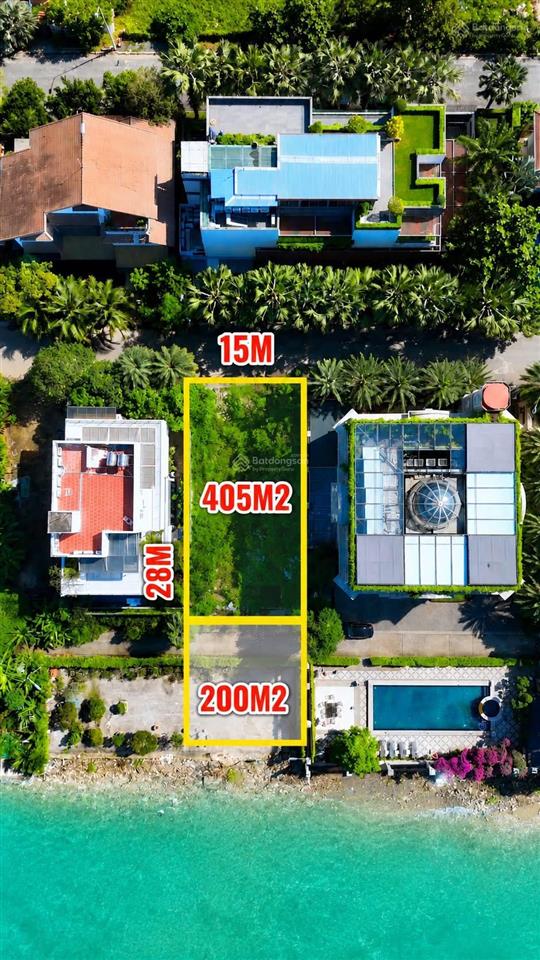 Bán khuôn đất hiếm mặt tiền sông & landmark 81, cạnh holm thảo điền, dt công nhận 405m2