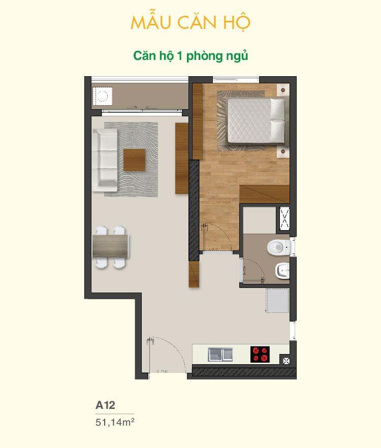 Bán căn hộ 1pn+, 1wc, giá tốt tại moonlight boulevard, 2,95 tỷ (56m2)
