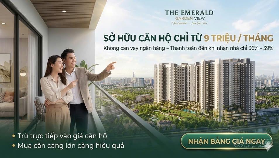 Bán gấp căn 2pn2wc giá tốt view hồ bơi mát mẻ dự án emerald garden view cđt lê phong