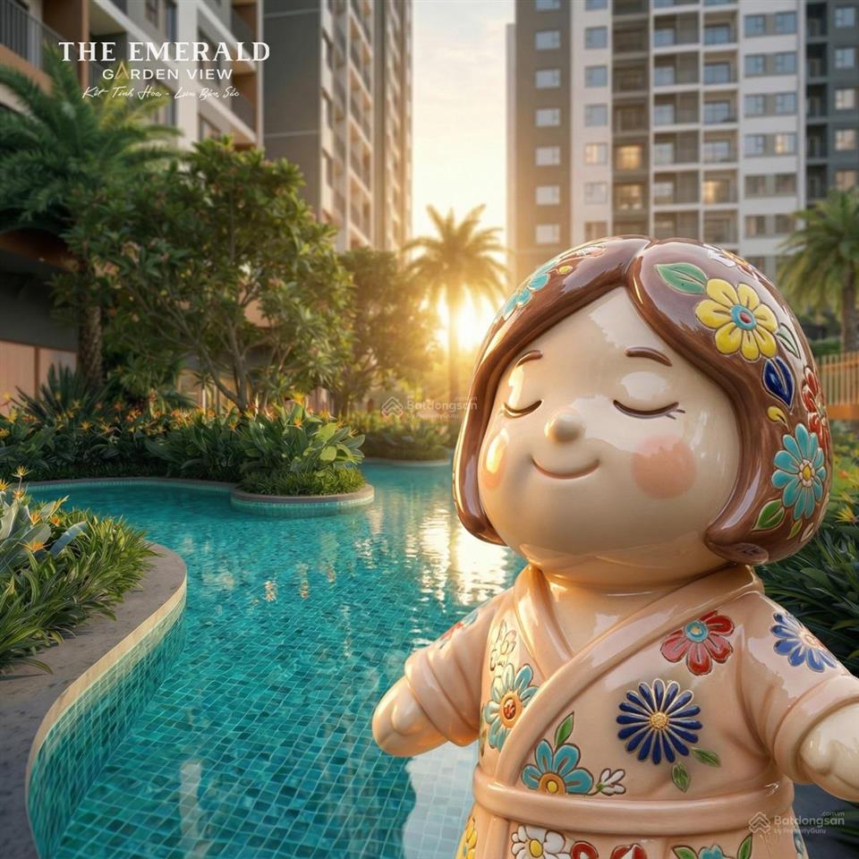 Bán gấp căn 2pn2wc giá tốt view hồ bơi mát mẻ dự án emerald garden view cđt lê phong
