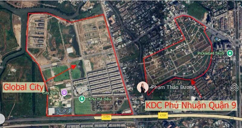 Hiếm có khó tìm! một lô view sông vừa đẹp vừa rẻ  dt 293m2 kdc phú nhuận kế global city  93tr/m2