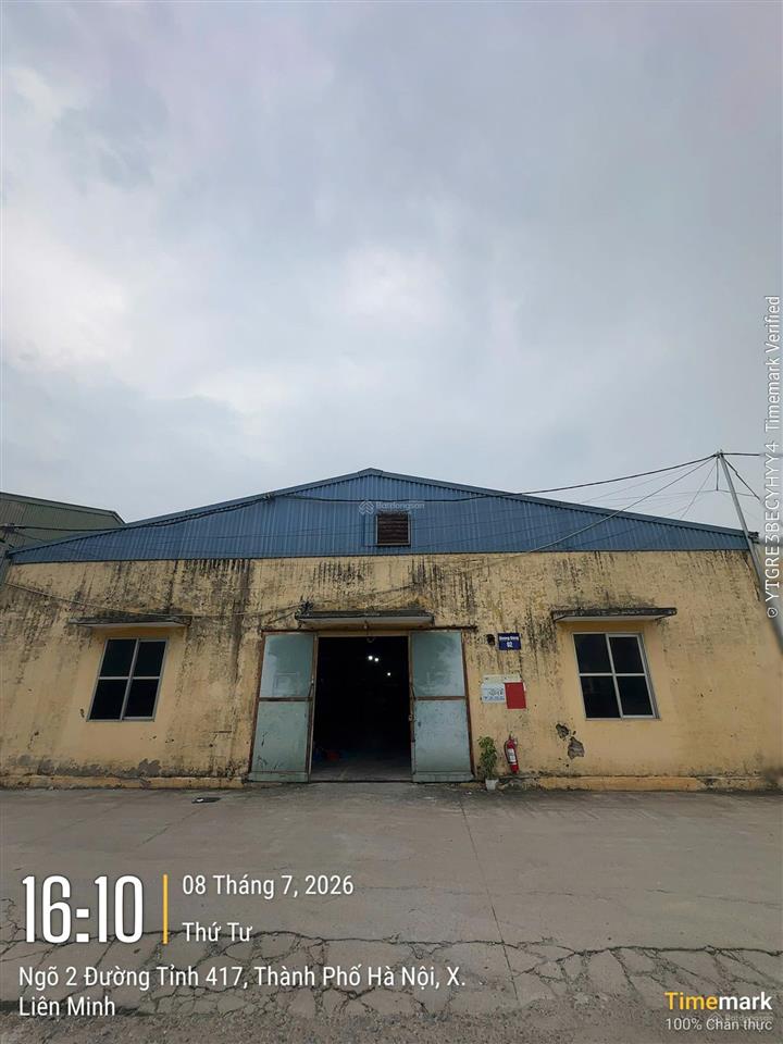 Cho thuê kho xưởng 610m² tại phương đình, đan phượng