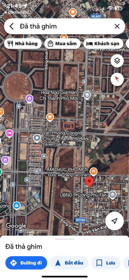 Cần bán gấp lô đất mặt tiền đường db6 khu đô thị mới giá đầu tư