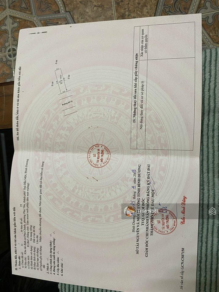 Chính cần bán gấp lô đất mặt tiền đường số 73 tđc phú chánh , gần chợ tự phát giá tốt