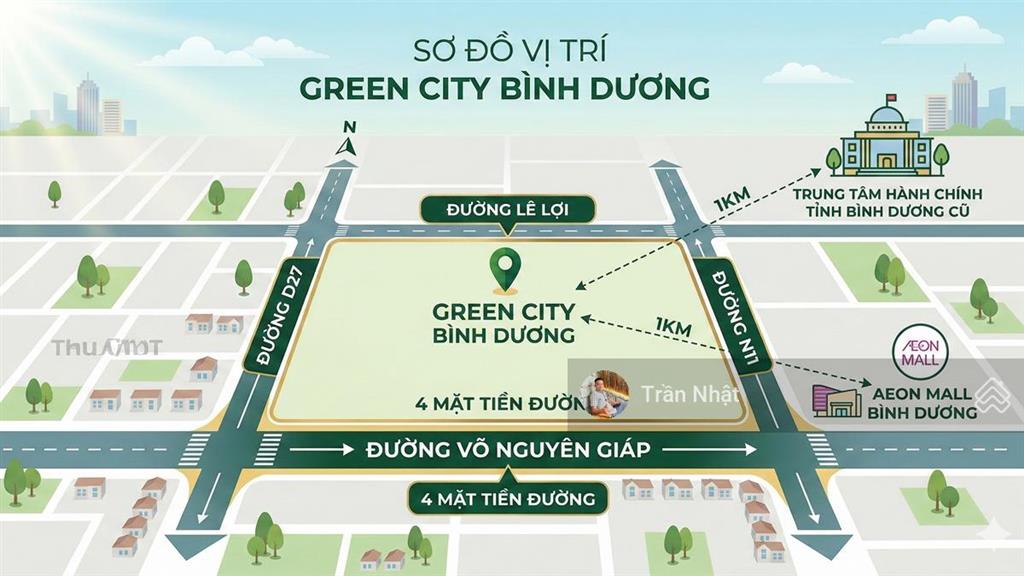 Khu đô thị green city tại trung tâm tp mới phường bình dương giá f0 từ cđt becamex