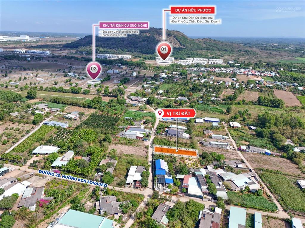 Bán 10m cách đường 23 chỉ 60m, gần ngay khu tái định cư suối nghệ, hướng khu công nghiệp