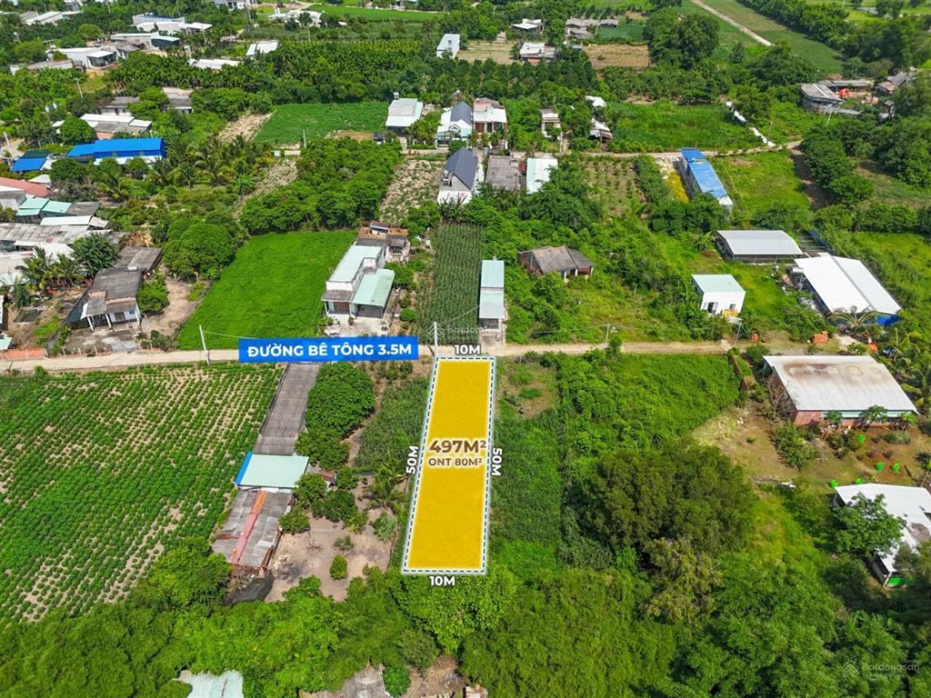 Bán 10m mặt tiền đường bê tông 4m, nhánh đường 23, gần khu tái định cư sonadezi suối nghệ