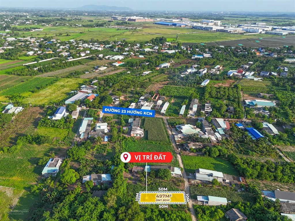 Bán 10m mặt tiền đường bê tông 4m, nhánh đường 23, gần khu tái định cư sonadezi suối nghệ