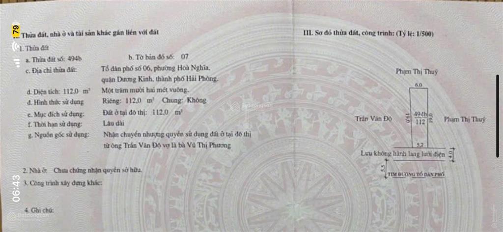 1 lô duy nhất mặt đường 11m hoà nghĩa, dương kinh, hải phòng, gần dự án vinhomes