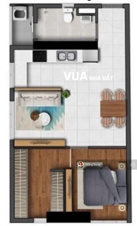 Cho thuê căn hộ 1 phòng ngủ calla garden, có nội thất, giá chỉ 6.5tr/tháng