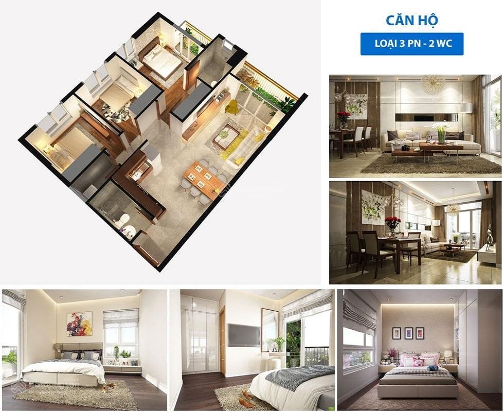 Chính chủ cắt lỗ sâu 400tr bán căn góc  tầng cao, 3pn 107m2 view lm81