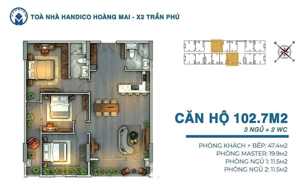 Mở bán tòa thương mại dự án x2 trần phú (handico riverside).  0971 717 ***