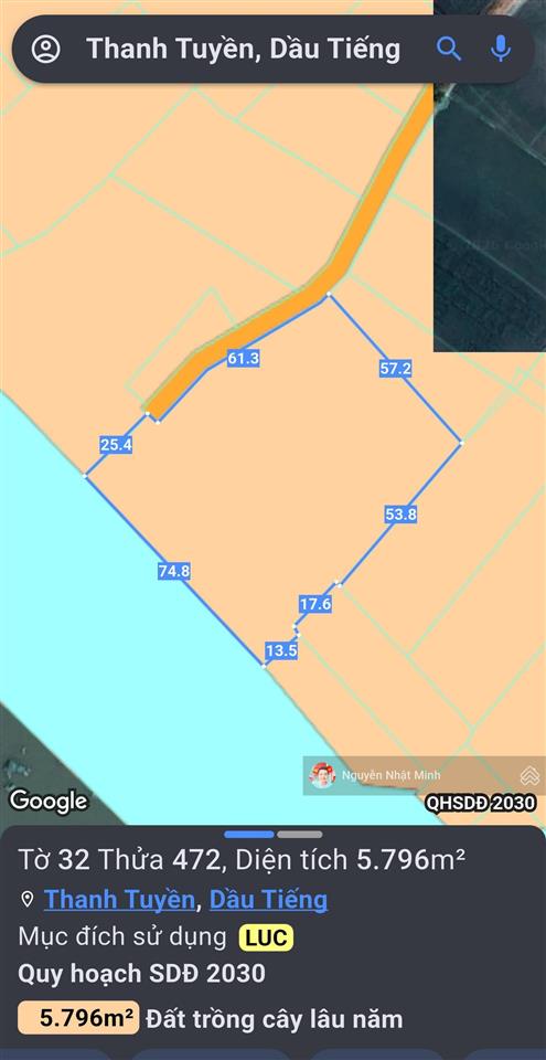 Bán 6203m2 đất nn  75m mặt tiền sông sài gòn !