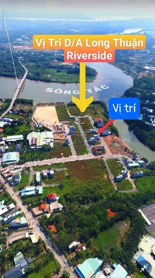 Bán lô đất đẹp view sông tắc, gần vinhomes  đường long thuận  p trường thạnh  tp thủ đức