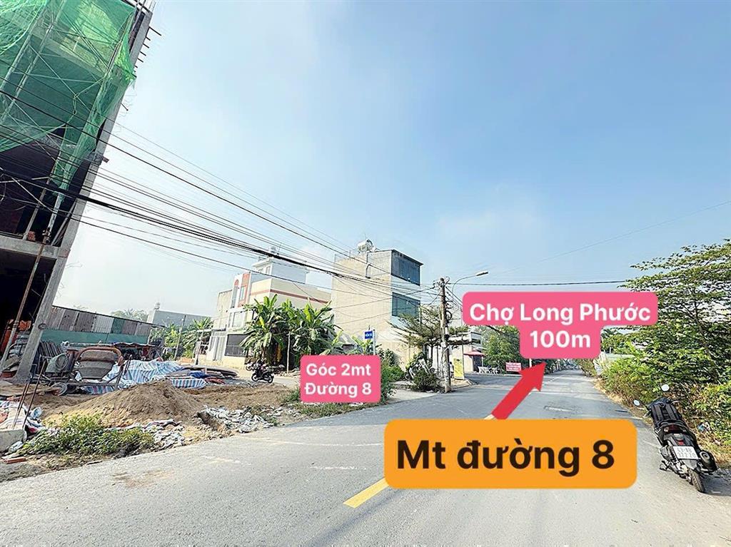 Bán lô góc 2 mt kinh doanh, sát bên chợ long phước cách vinhomes chỉ 5 phút lái xe