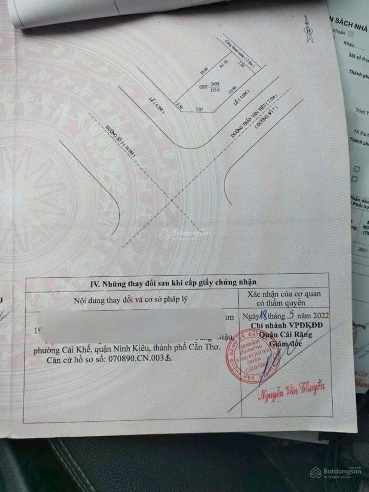 Nền góc mặt tiền lộ 30m  khu dân cư công an