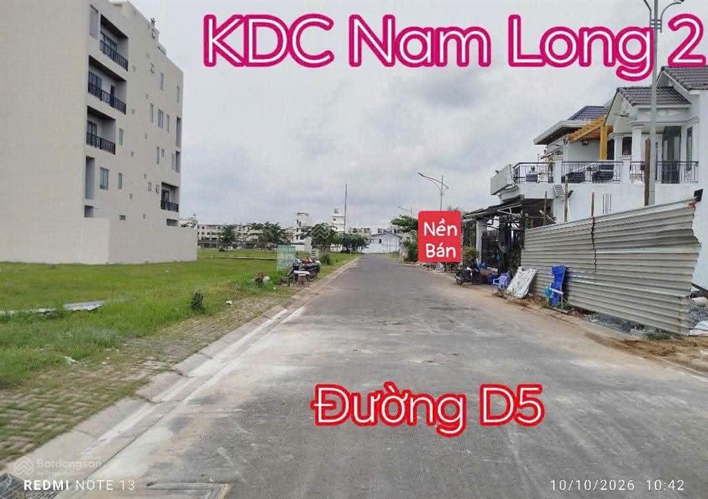 Nền ( 5,59*31) giáp đường d5 kdc nam long 2