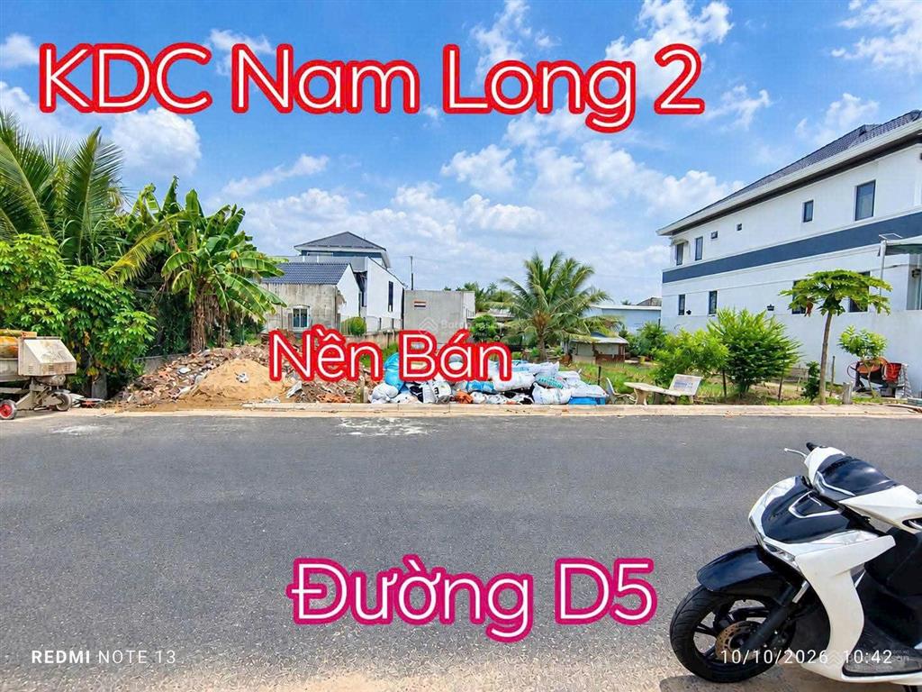 Nền ( 5,59*31) giáp đường d5 kdc nam long 2