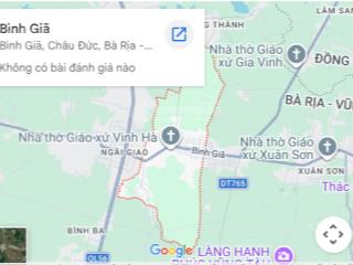 Bán đất 2 mặt tiền đường nhựa bình giã  châu đức, diện tích 1.437m2, giá 4.6 tỷ