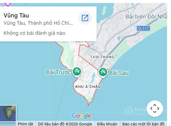 Bán đất hẻm ô tô trương công định, p. 9 vũng tàu, 70m2, thổ cư, vuông vức, giá 6.5 tỷ