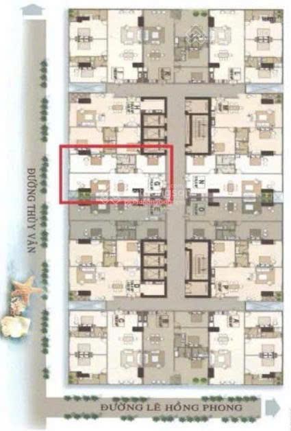 Ch sơn thịnh 2, dt 120m2(2pn 2wc) view trực diện bãi tắm thuỳ vân và tháp tam thắng. giá chốt nhanh
