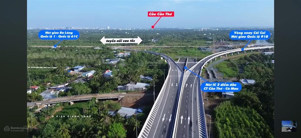 Đất quốc lộ 61c gần trung tâm tpct, cạnh cầu ba láng 2 vành đai phía tây, chợ đầu mối nông sản