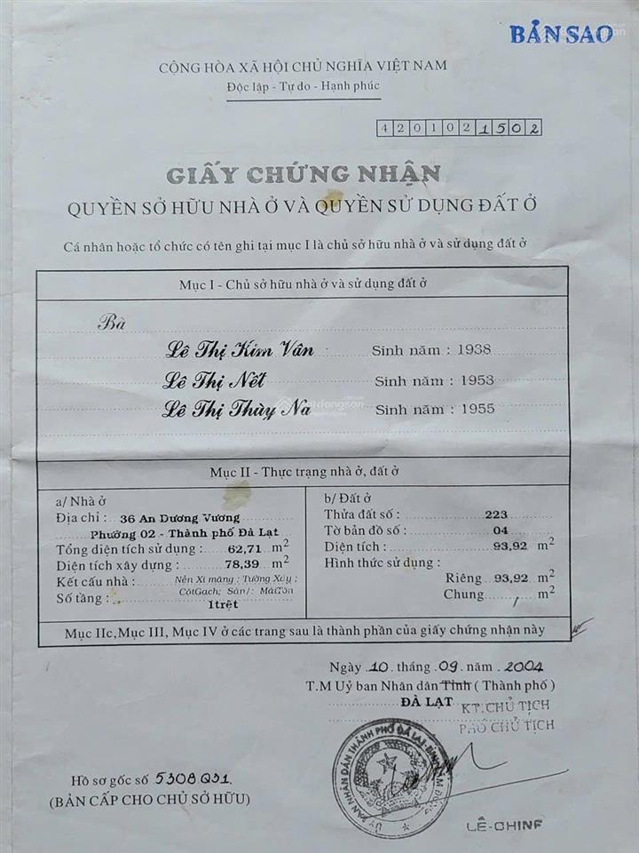 Chính chủ cần bán gấp khách sạn 12 phòng mặt tiền an dương vương, p2 đà lạt giá chỉ 10,5 tỷ