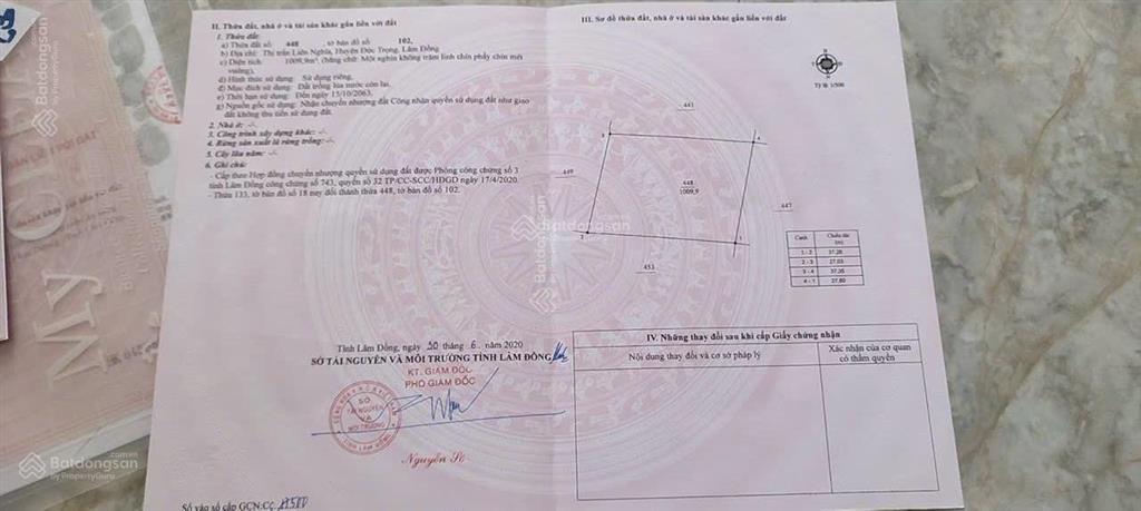 Cần bán 1000m2 lô đất ruộng thị trấn liên nghĩa, đức trọng