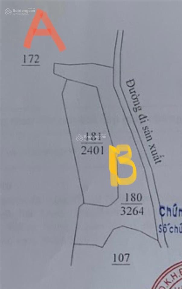 3.2 hecta đất nông nghiệp có 390m2 mặt đường bao quanh đất