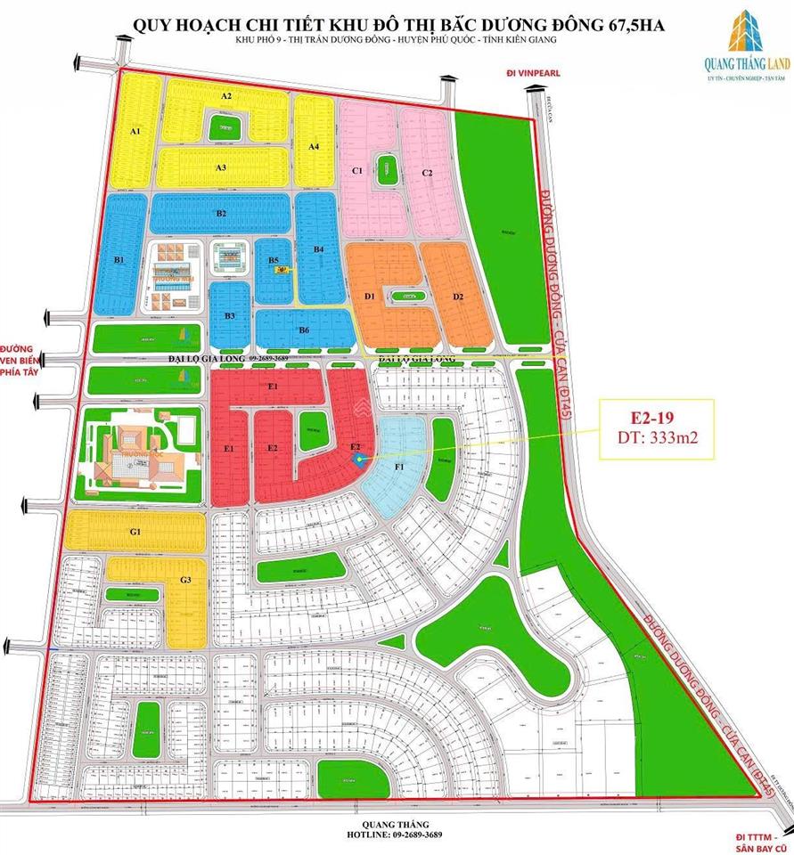 Chính chủ gửi bán nền biệt thự giá rẻ khu 67ha bắc dương đông  phú quốc