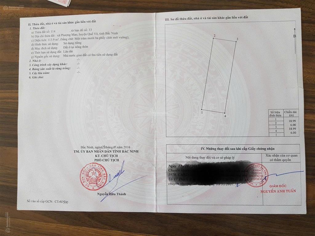 Chính chủ cần bán liền kề khu đô thị mới quế võ, giá 4x tr/m2