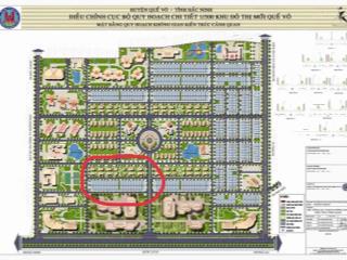 Bán lô đất biệt thự 285,4m2 hướng đông nam khu đô thị mới quế võ, góc vườn hoa