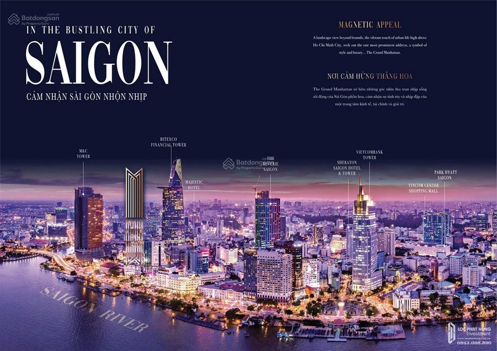 Thanh toán chỉ từ 6.2 tỷ sở hữu ngay căn hộ 2pn tại the grand manhattan ngay trung tâm quận 1