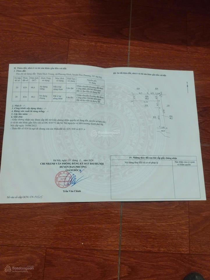 Chính chủ bán đất phương đình đan phượng  48,6m2  giá hơn 2 tỷ