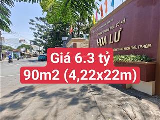Bán đất nền 90m2 giá 6.3 tỷ gần trường hoa lư tăng nhơn phú b q.9 tp.hcm