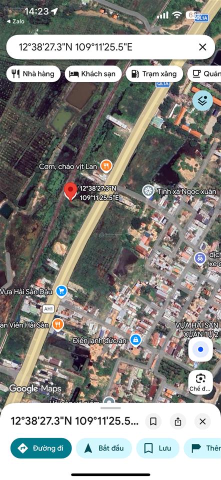 Bán đất có thổ cư mặt tiền ql1a tại xã vạn hưng