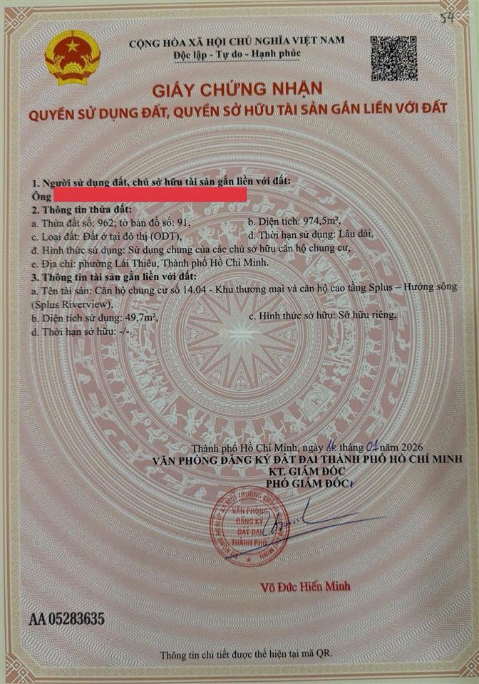 Bán căn góc chung cư splus riverview vĩnh phú 38  đã có sổ hồng  hỗ trợ vay ngân hàng