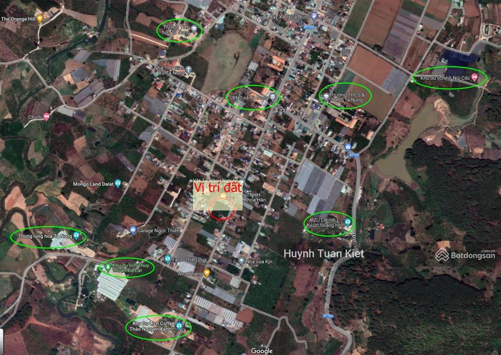 Bán đất trung tâm xã tà nung  tp. đà lạt (nay p.cam ly)