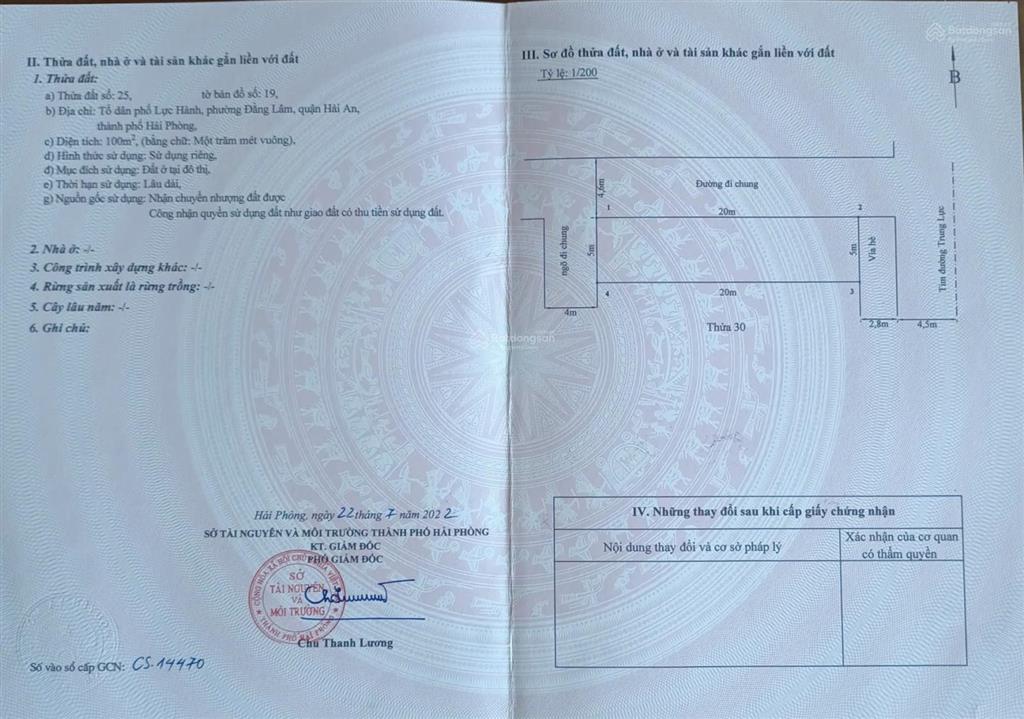 Bán đất mặt đường trung lực hải an