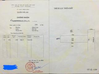 KH gửi Bán đất mặt đường Trung Lực, Hải An