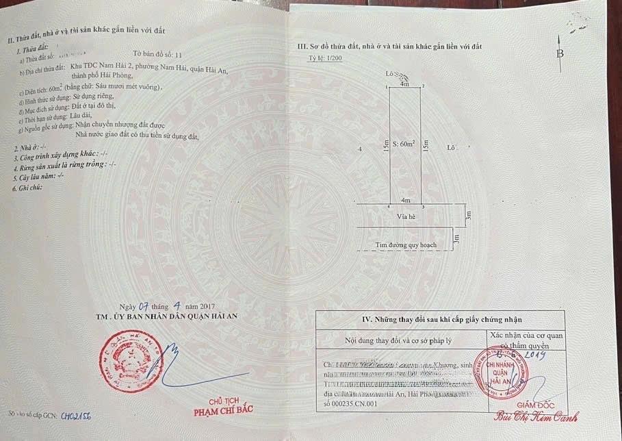 Bán đất tái định cư Nam Hải 2 , Hải An, Hải phòng