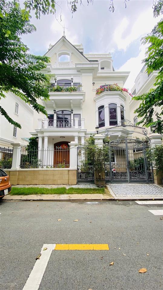 Bán biệt thự đơn lập victoria village, dt 15x20m, 4 tầng, sổ hồng, nhà thô dễ dàng thiết kế