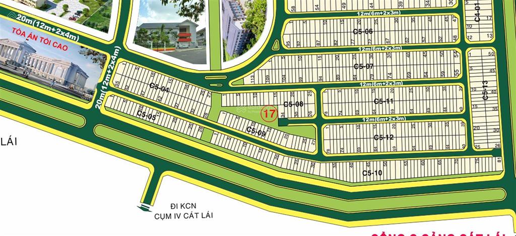 Bán đất sổ đỏ cá nhân cát lái, dt 5x20m, 2 mặt tiền đường liên cảng phú hữu  cát lái