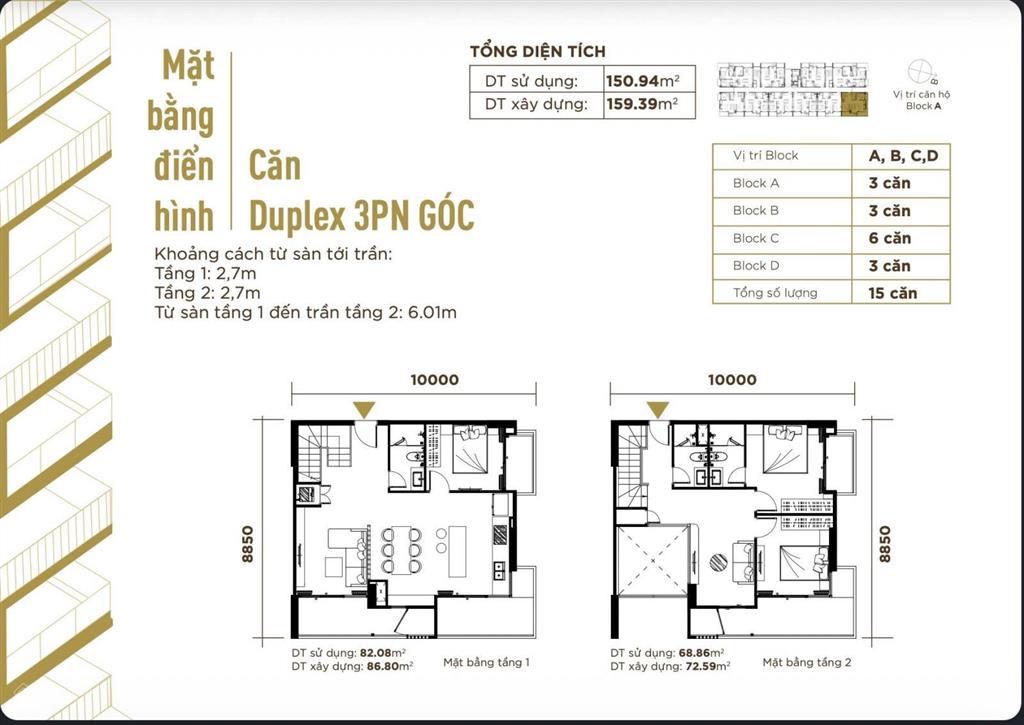 Giỏ hàng sẵn duplex 2 tầng 146m2 chỉ 7.6 tỷ/căn. bàn giao full nội thất và tặng 100tr tiền mặt