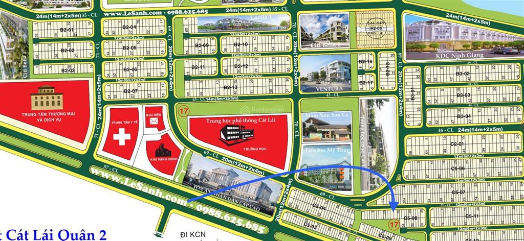 Bán đất sổ đỏ khu 50ha cát lái, gần sát trường cấp 2 chỉ 6,5 tỷ. nhà đất lê sanh rõ ràng giá đúng