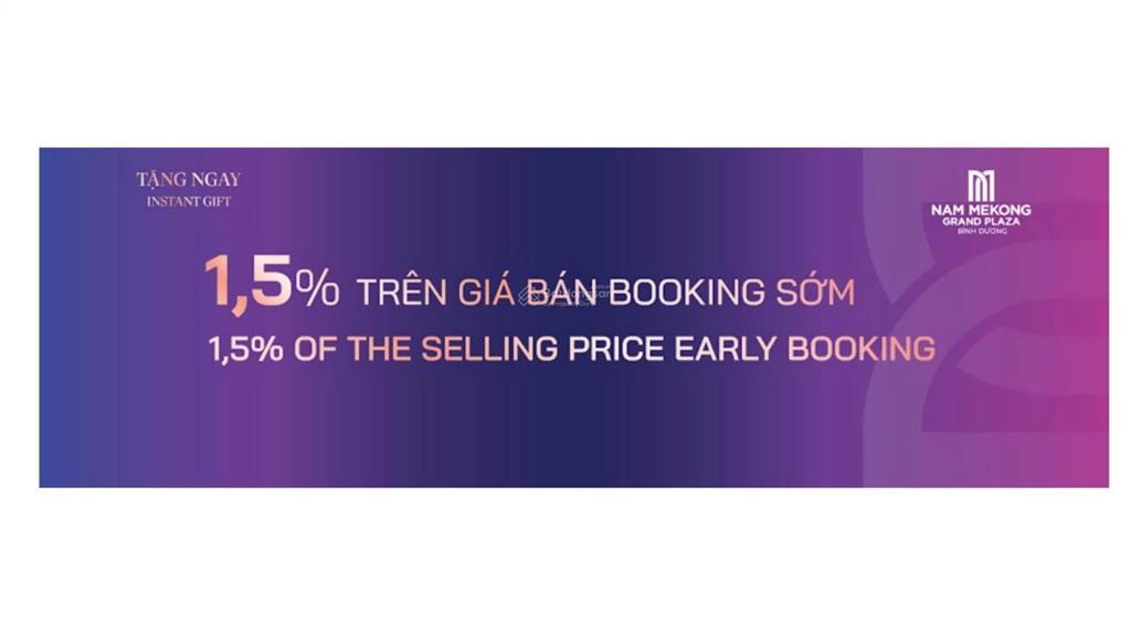 Bán căn hộ nam mekong grand plaza bình dương vốn từ 5%, ck 1.5% booking đợt 1